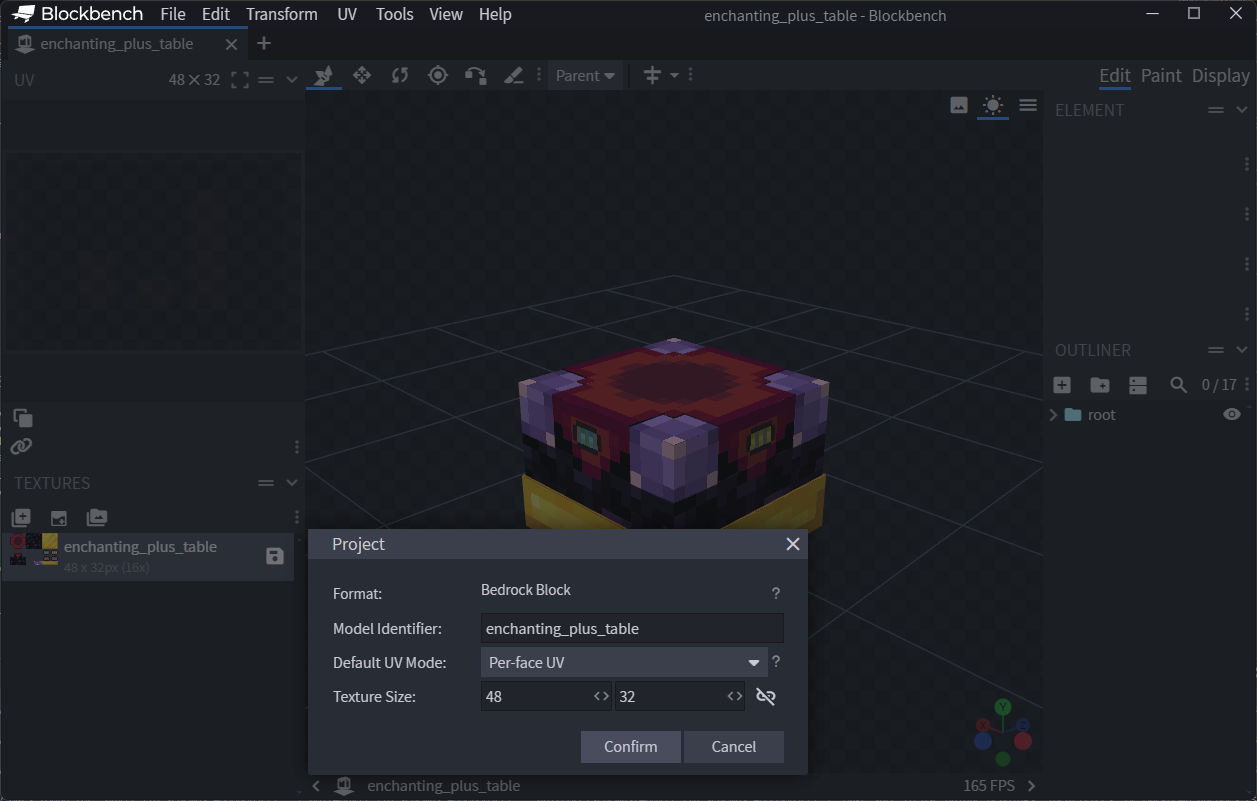 Enchanting Plus Table Blockbench preview